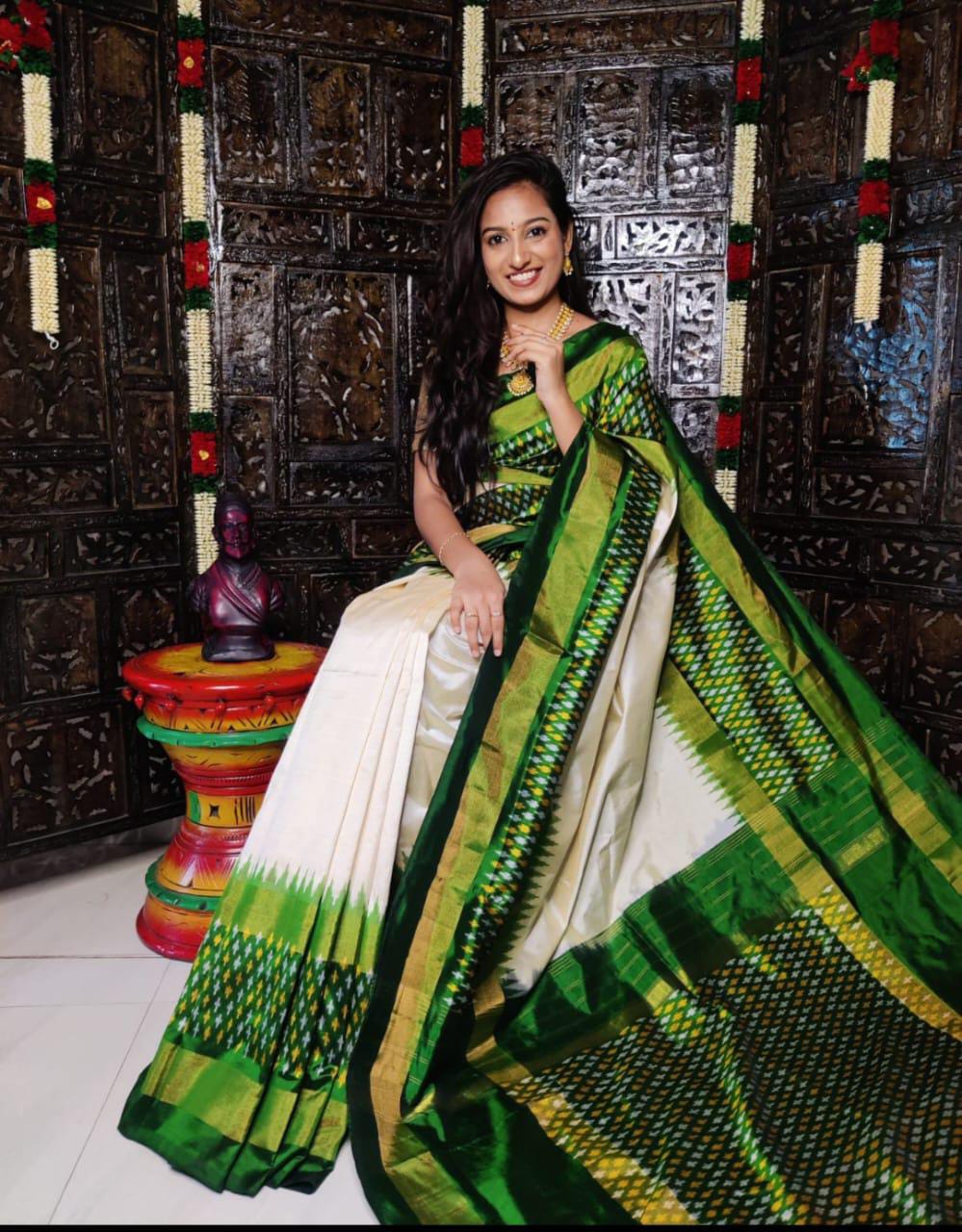 Ikkat silk sarees