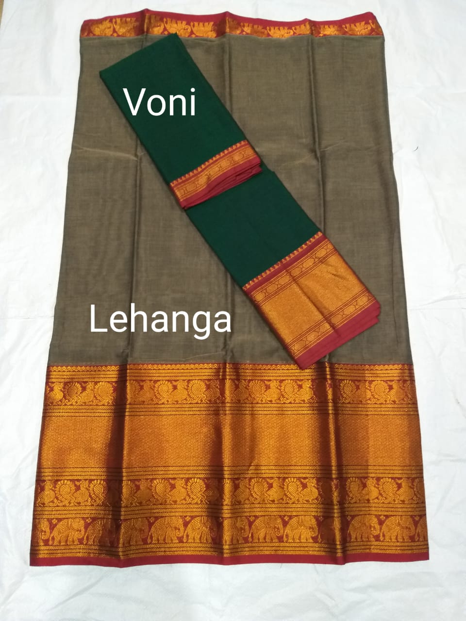 Grey Narayanpet Cotton lehenga