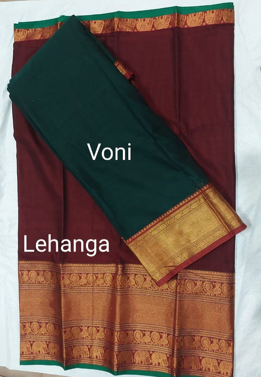 Maroon Narayanpet Cotton lehenga