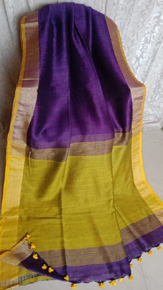 Violet 120 counts linen by linen sarees