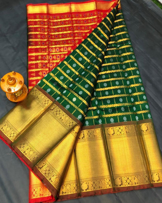 Green Pure kanchipuram silk sarees