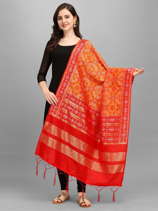 Orange Navaratri Patola Dupatta