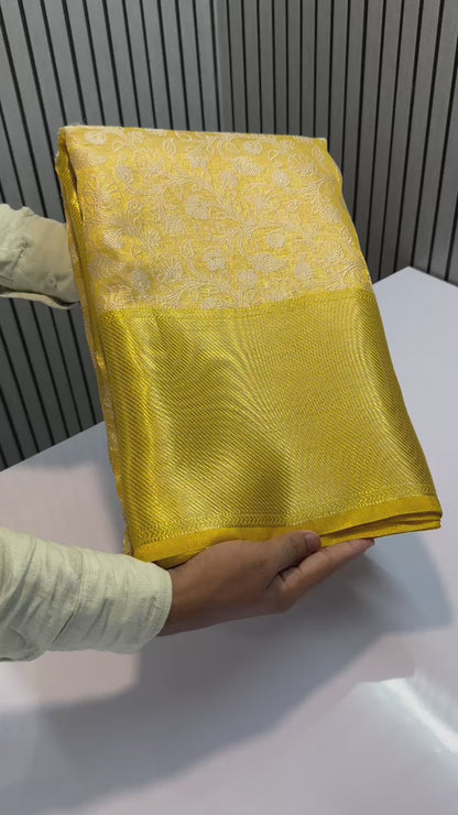 Gold Banarasi Tissue silk sarees