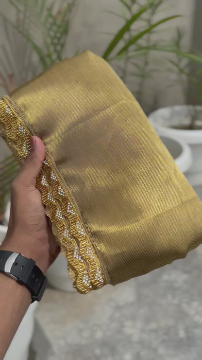 Gold kanchipuram tissue silk sarees