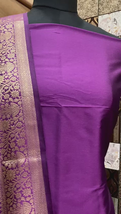 Purple Banarasi silk suits