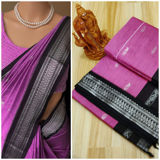 Fuchsia pink kalyani cotton sarees