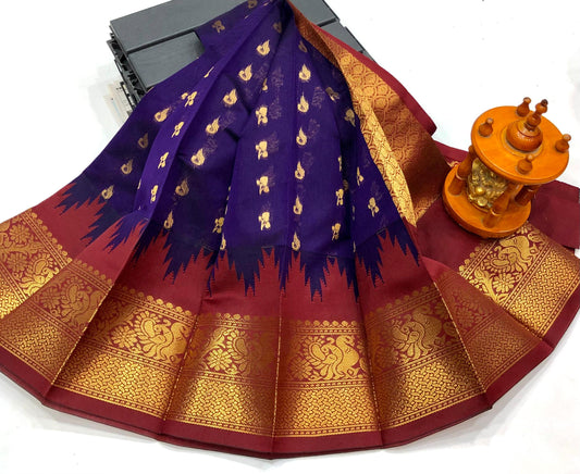 Violet Chanderi Kuppadam sarees