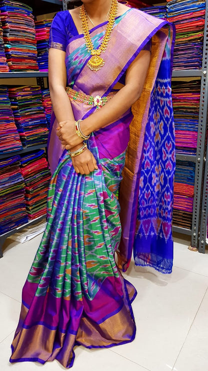 Green uppada pochampally sarees