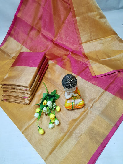 Cream Uppada tissue sarees