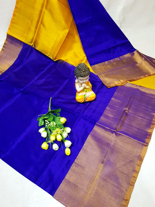 Royal blue Uppada big border sarees