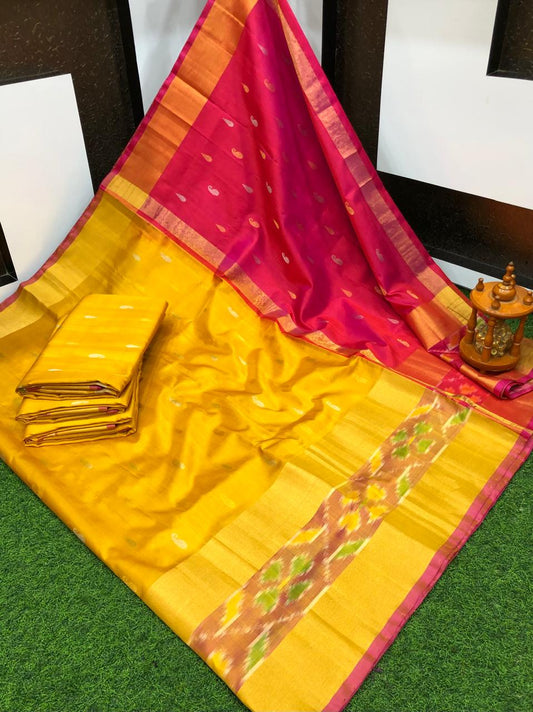 Yellow Uppada pattu sarees