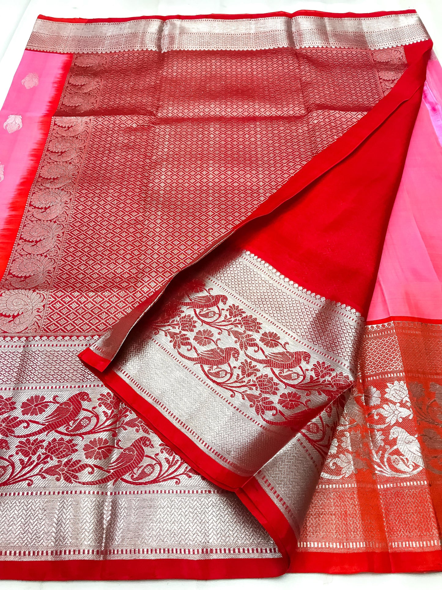 Pink Pure Venkatagiri silk sarees