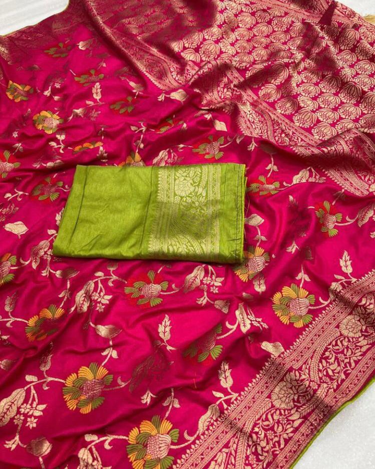 Rani Banarasi semi georgette silk sarees