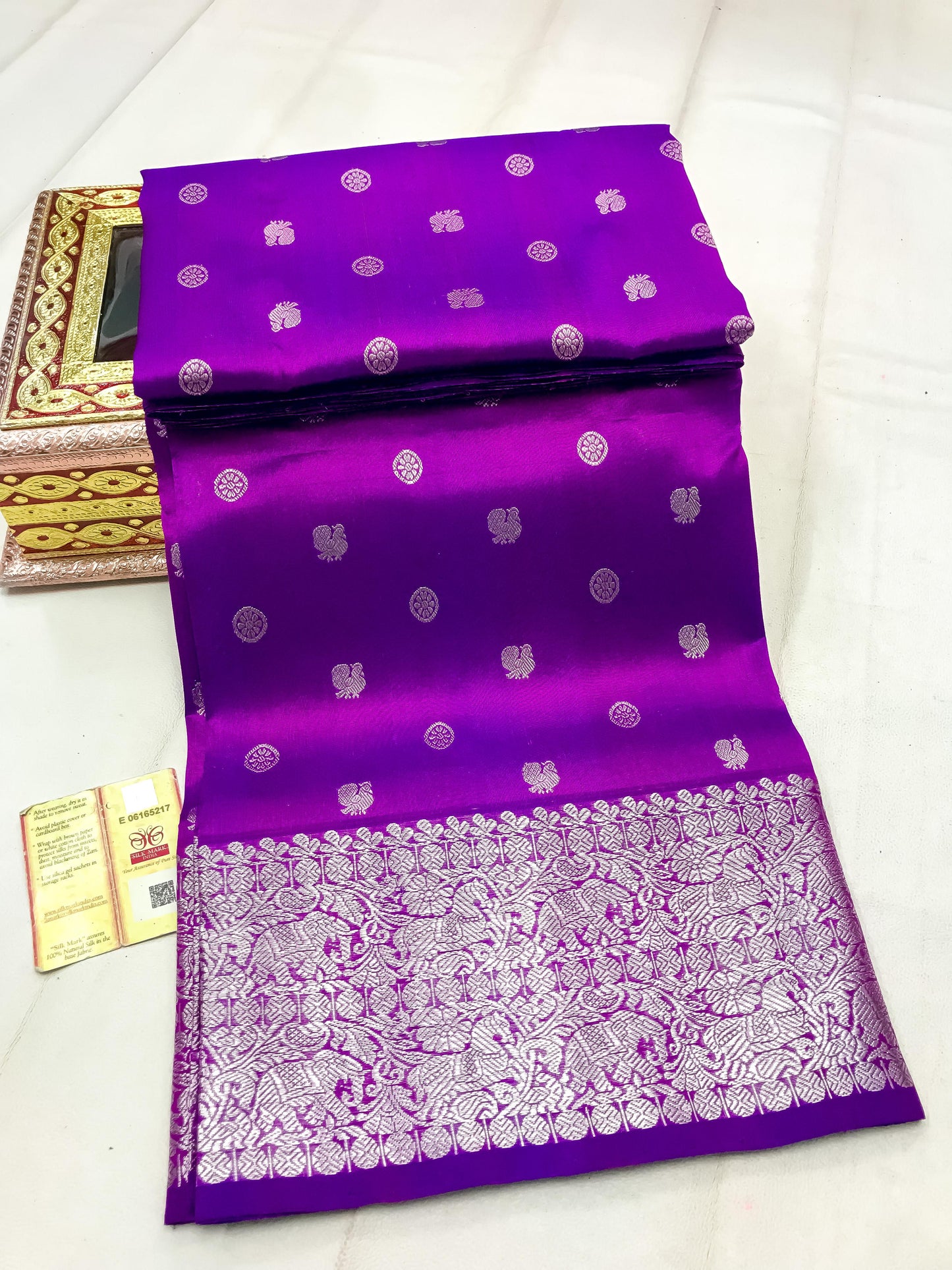 Dark purple Pure Venkatagiri silk sarees