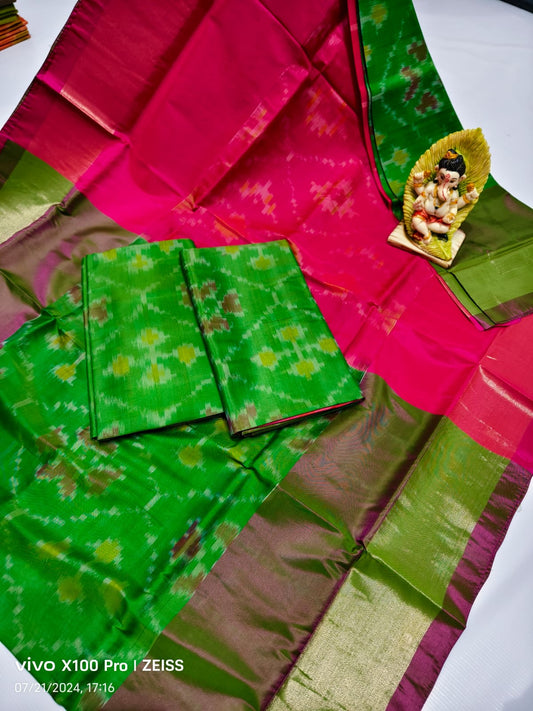 Green Uppada soft silk sarees