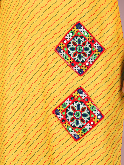 Yellow traditional Navratri kurta and Pyjama Set