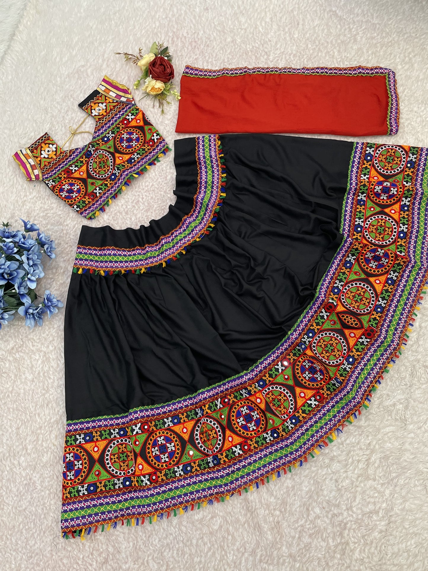 Rayon kid's Traditional Navaratri Lehenga Choli