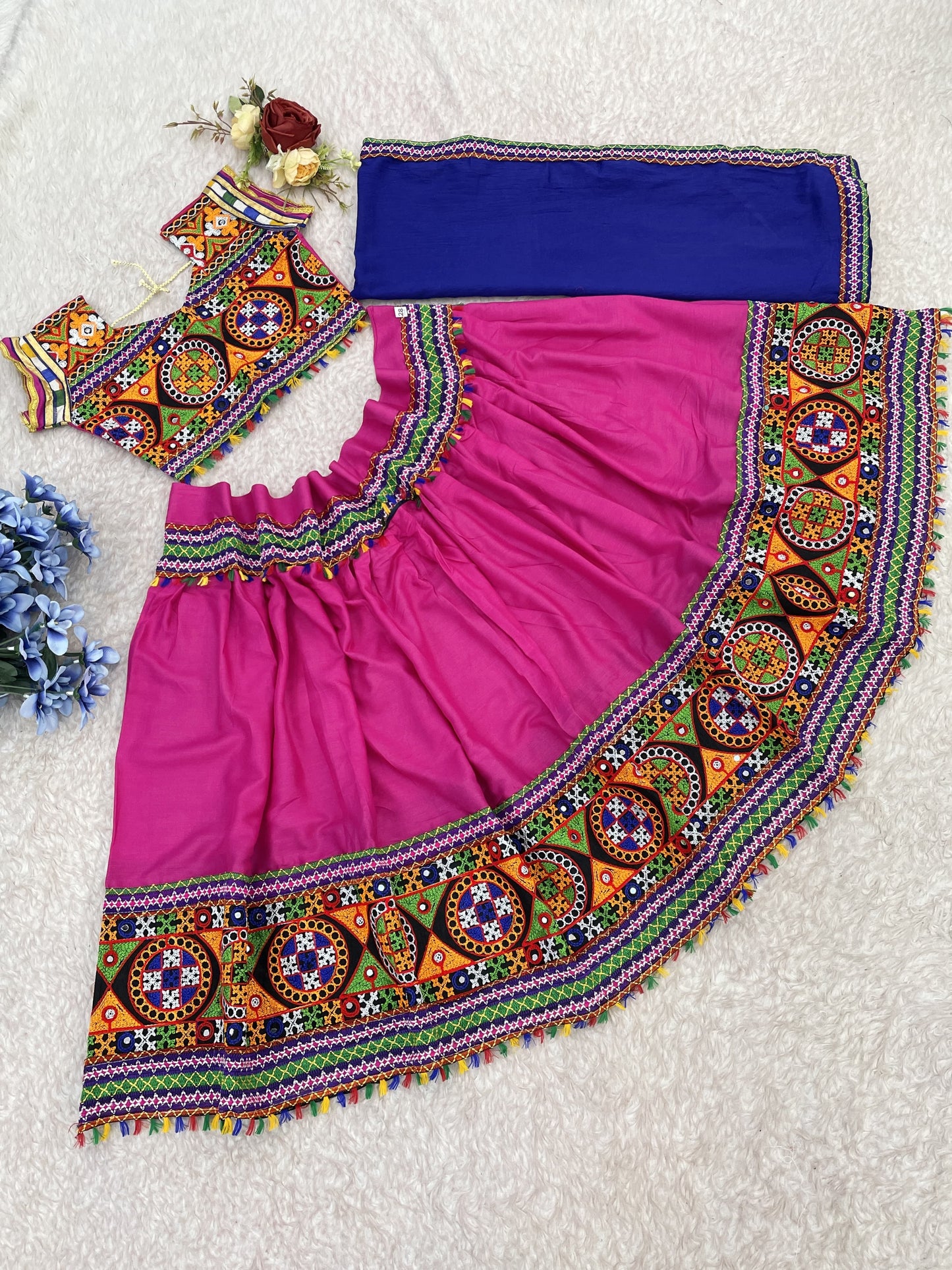 Rayon kid's Traditional Navaratri Lehenga Choli