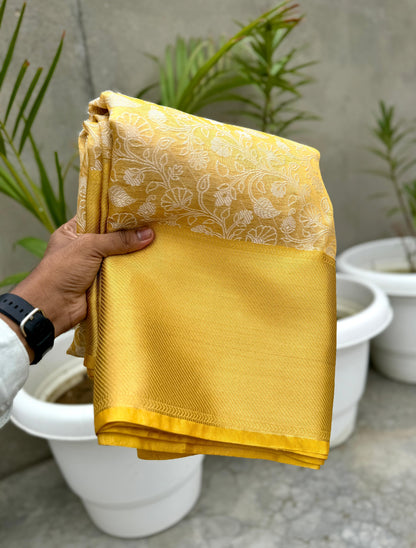 Gold Banarasi Tissue silk sarees