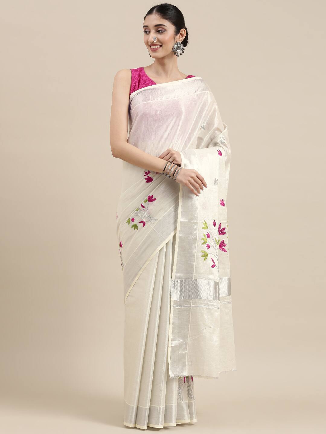 Onam Kerala tissue embroidery sarees