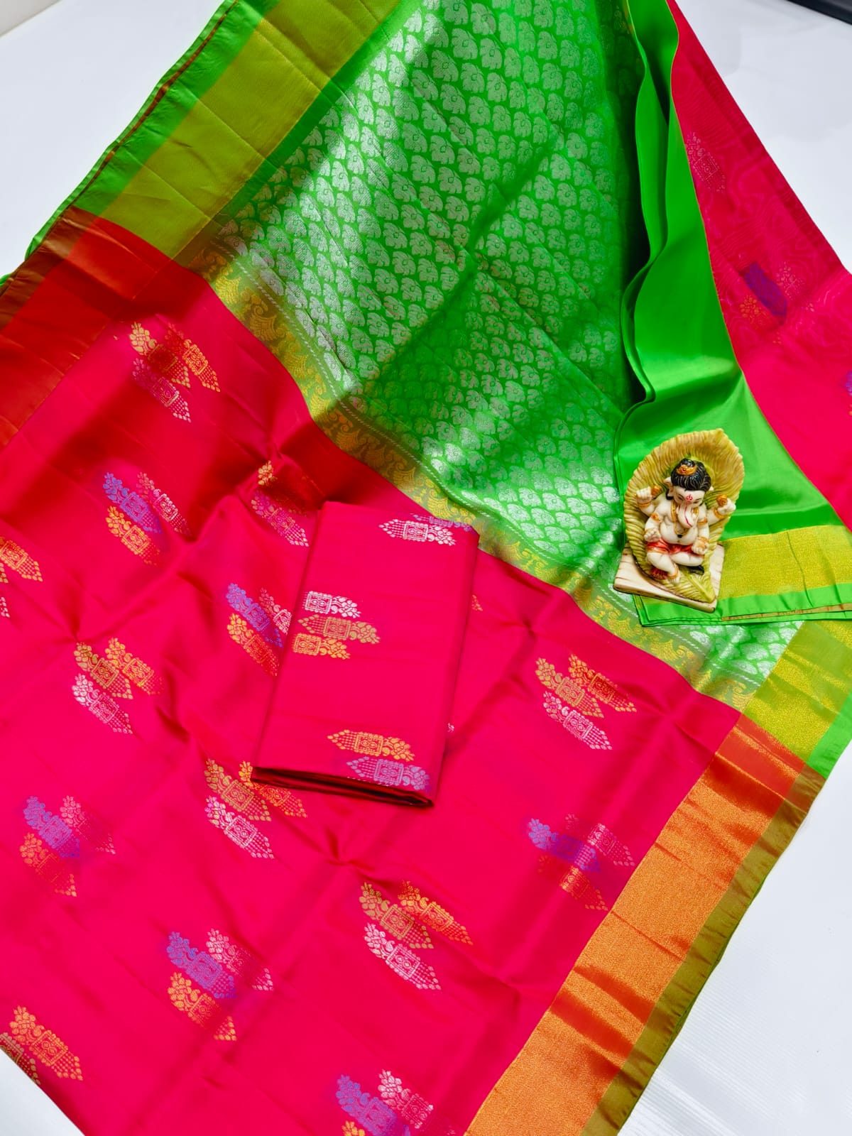 Red uppada 4 ply pattu sarees