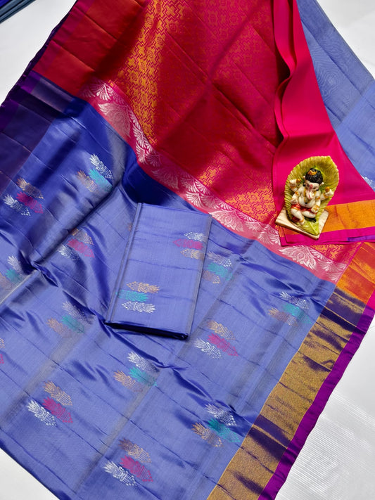 Lavender uppada 4 ply pattu sarees