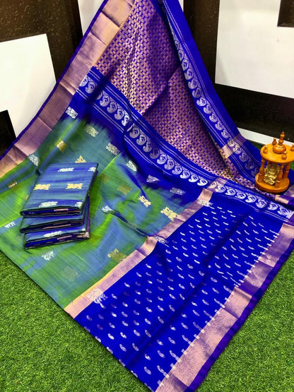 Uppada silk sarees with jamdani butta