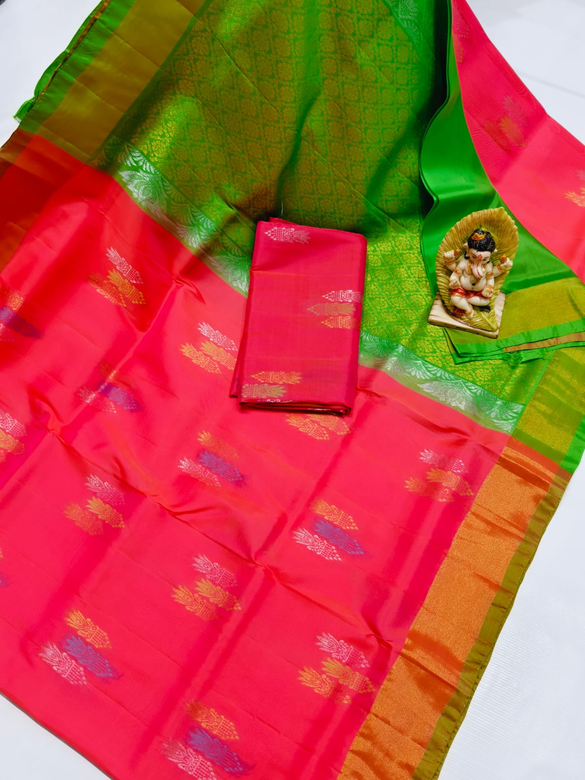 Pink uppada 4 ply pattu sarees