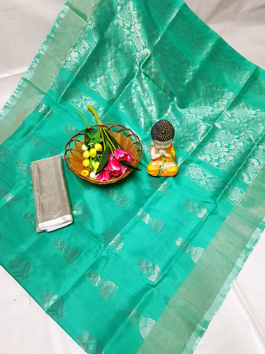 Sea green Uppada silk sarees