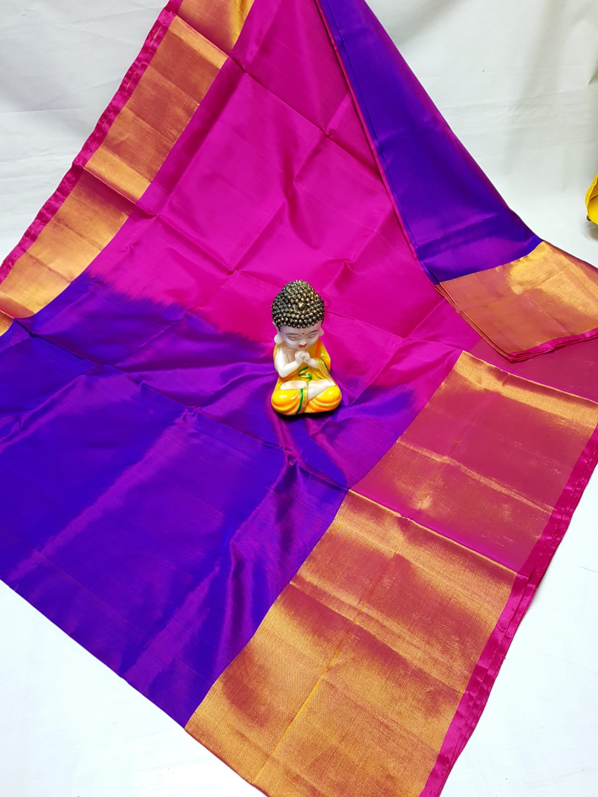 Purple and pink Uppada big border sarees