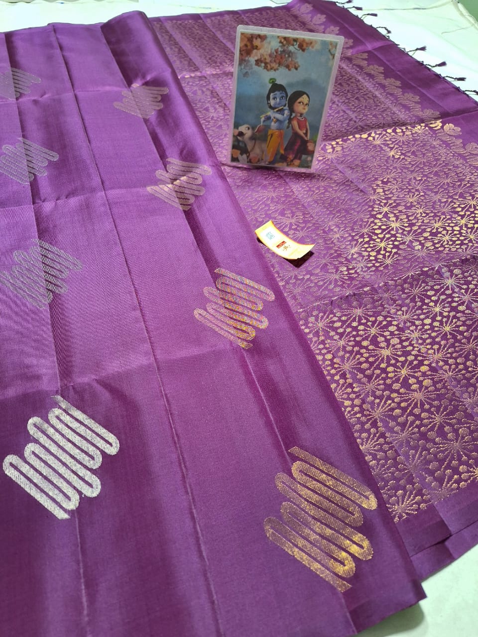 Dark purple Pure kanchipuram soft silk sarees