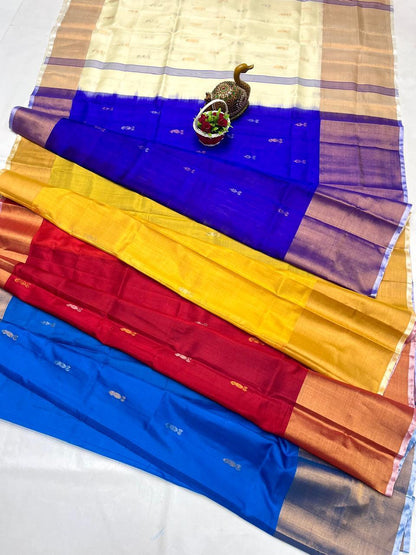 Multicolor uppada silk sarees