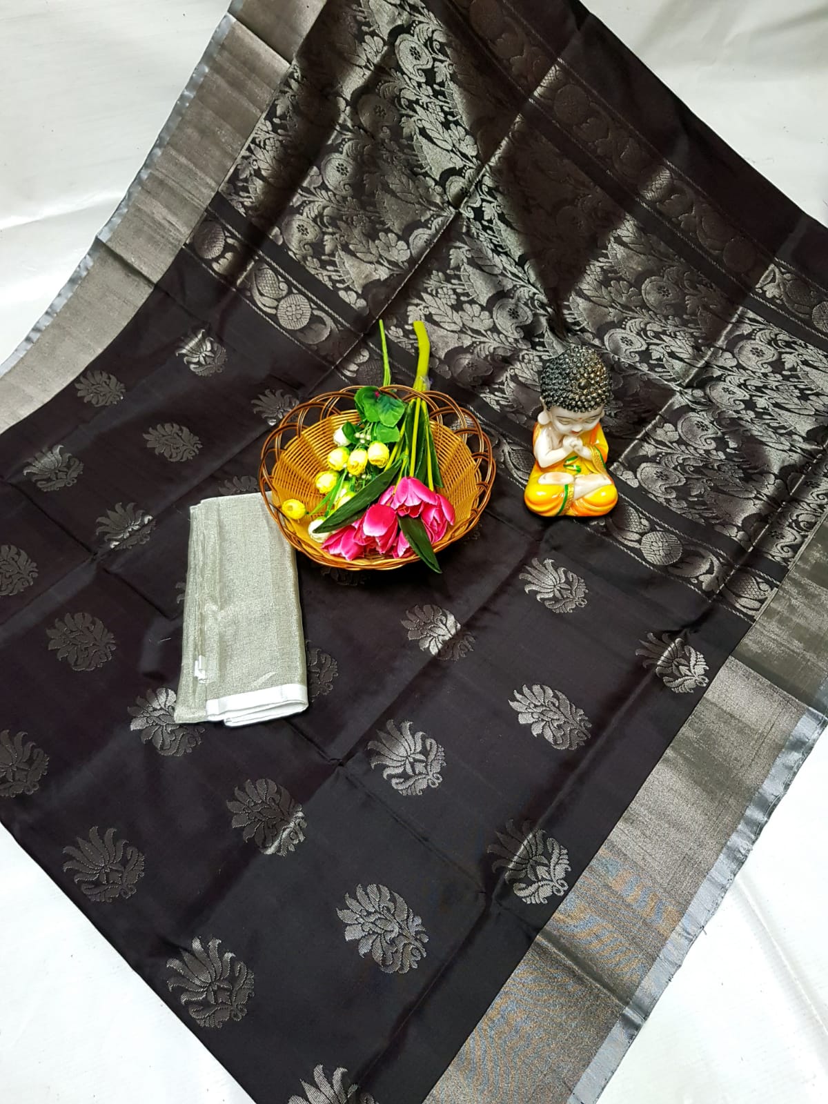 Black pure Uppada silk sarees