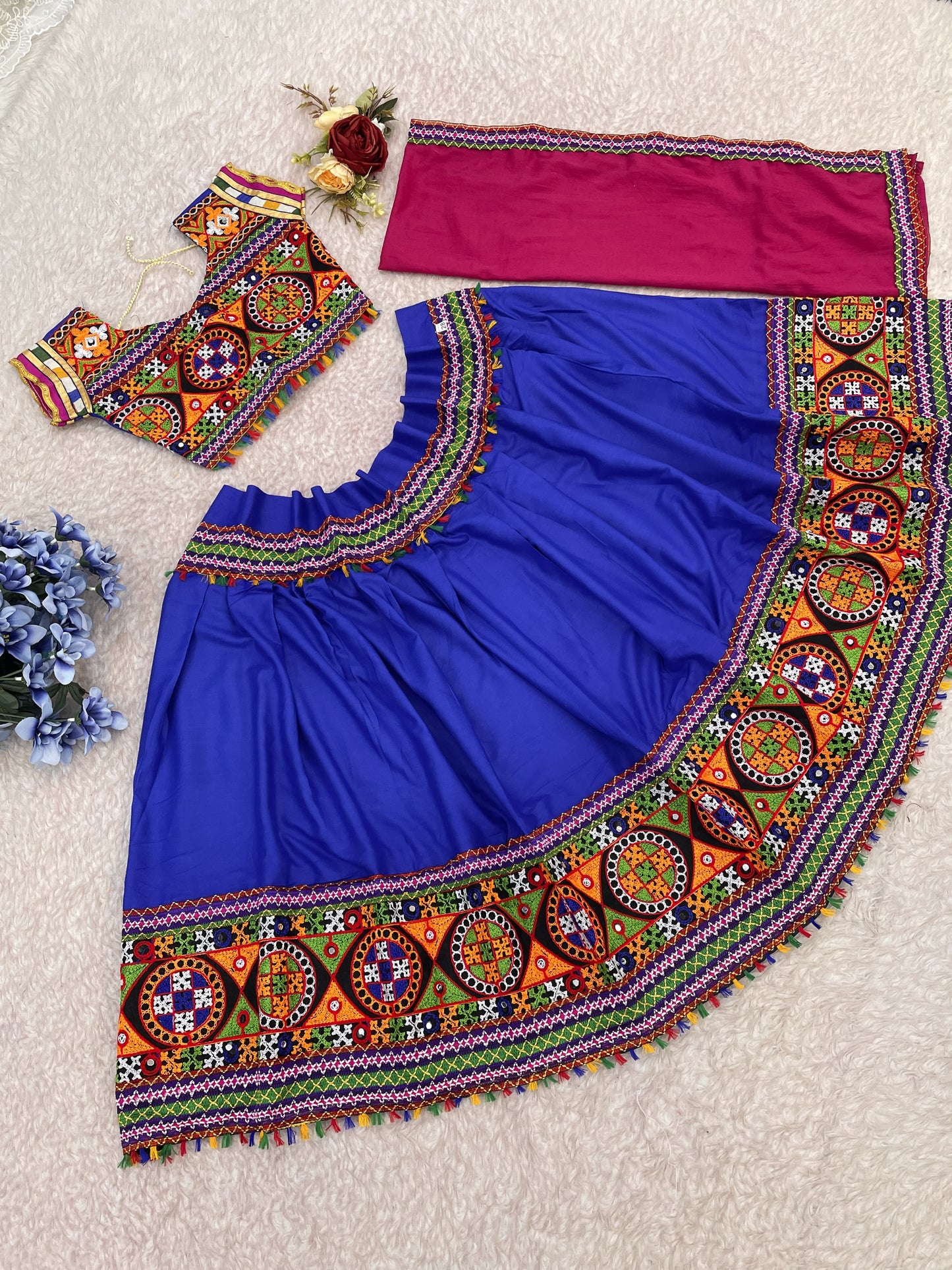 Rayon kid's Traditional Navaratri Lehenga Choli