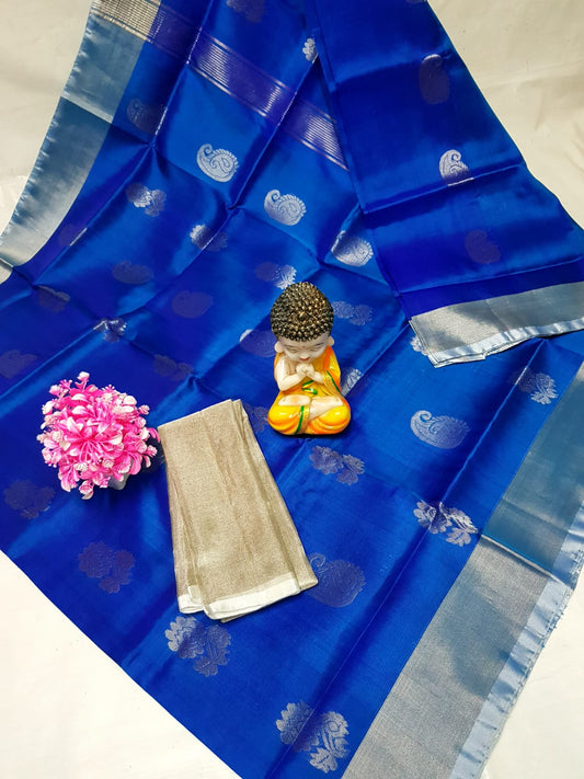 Blue pure handloom Uppada silk sarees