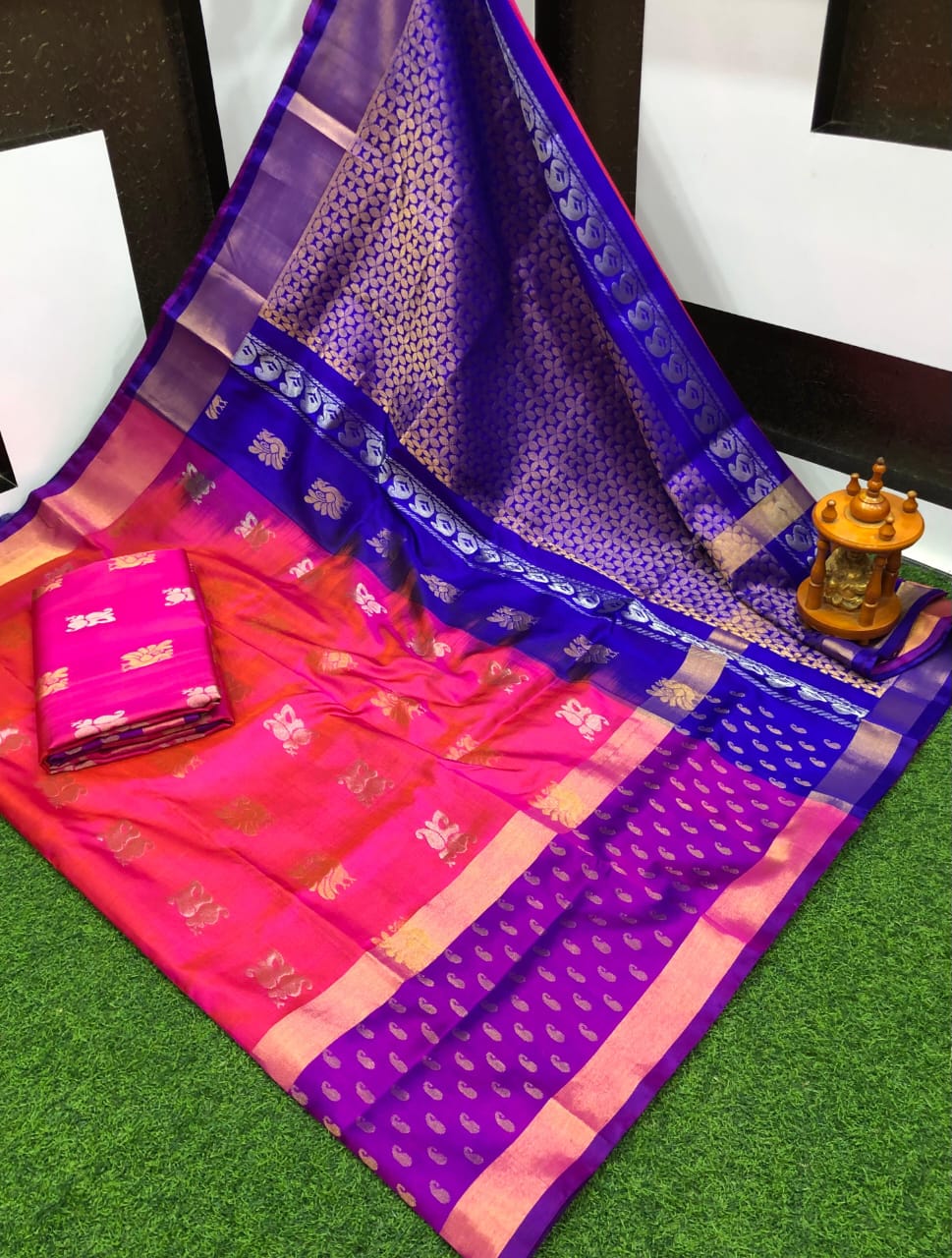 Uppada silk sarees with jamdani butta