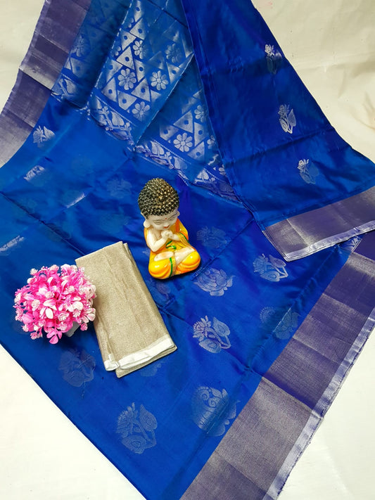 Blue handloom Uppada silk sarees