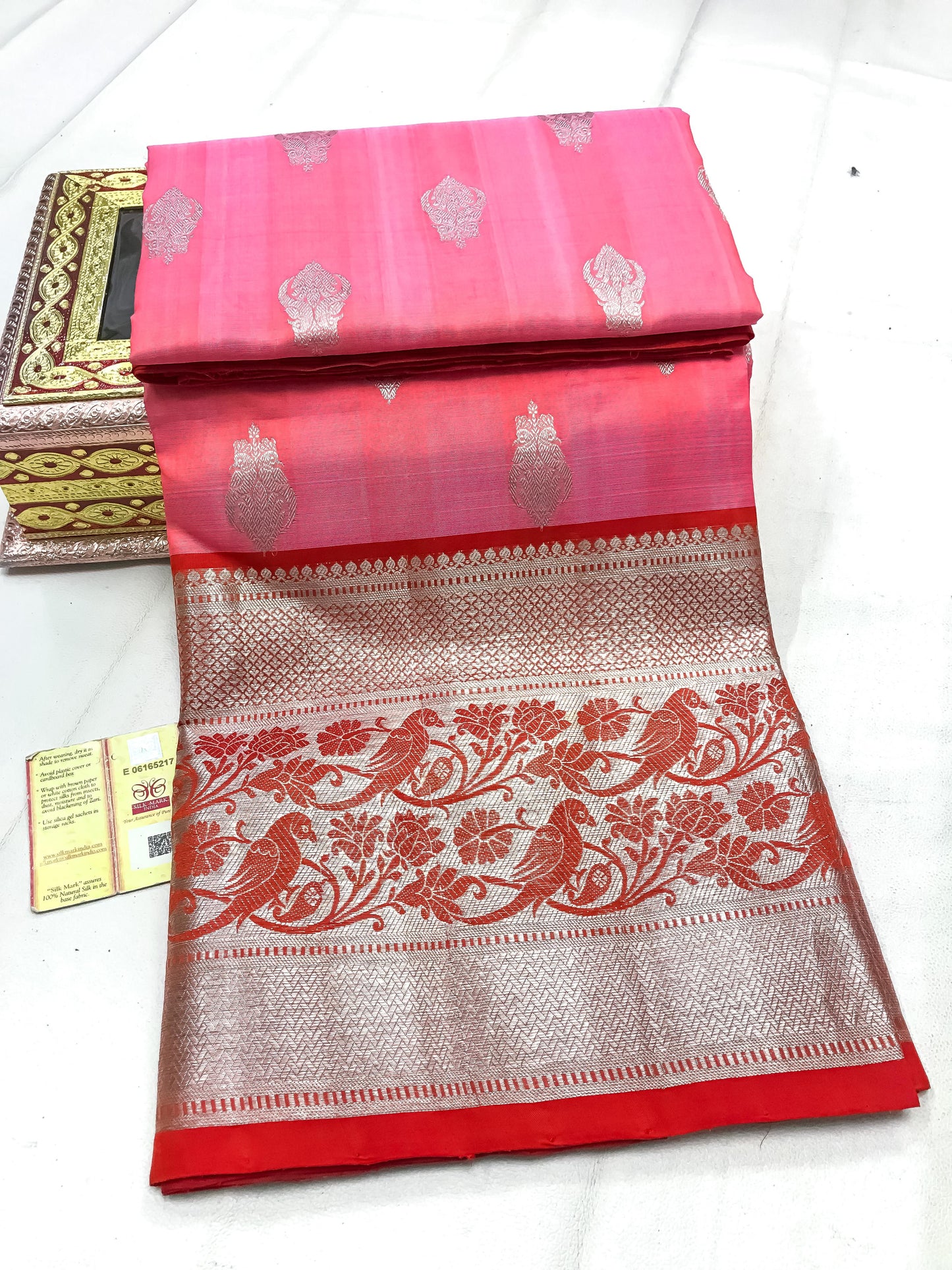 Pink Pure Venkatagiri silk sarees