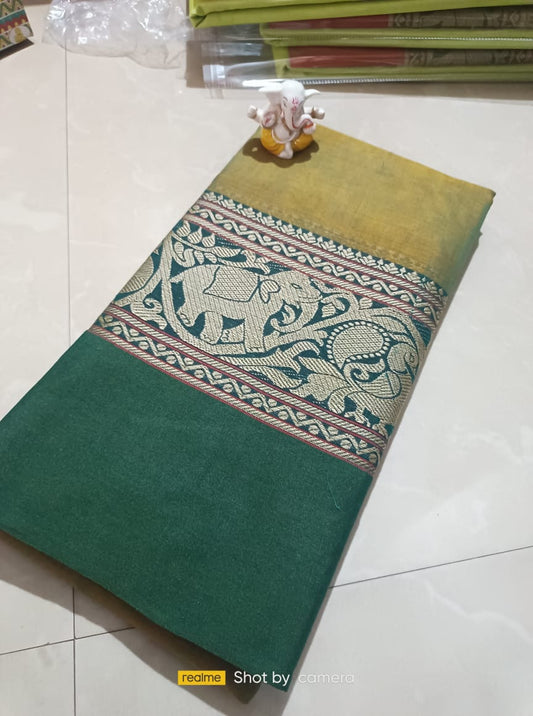 Mustard Narayanpet Cotton  sarees