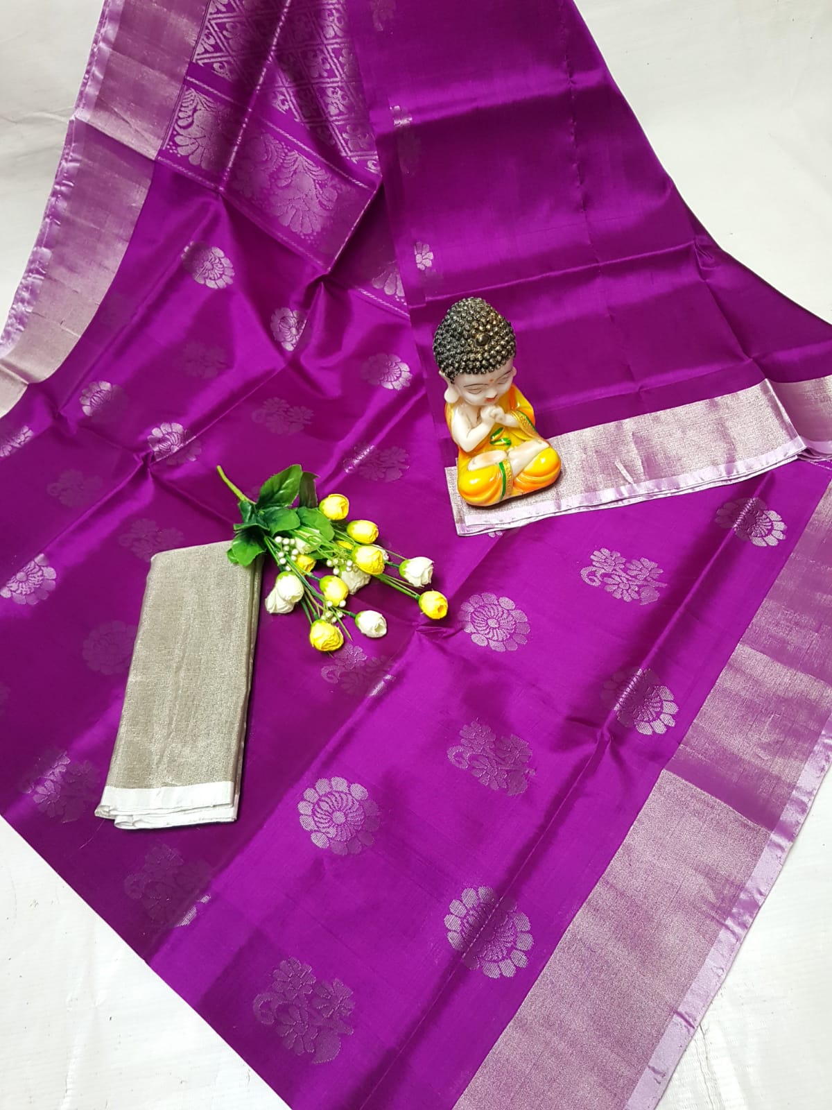 Purple pure handloom Uppada silk sarees