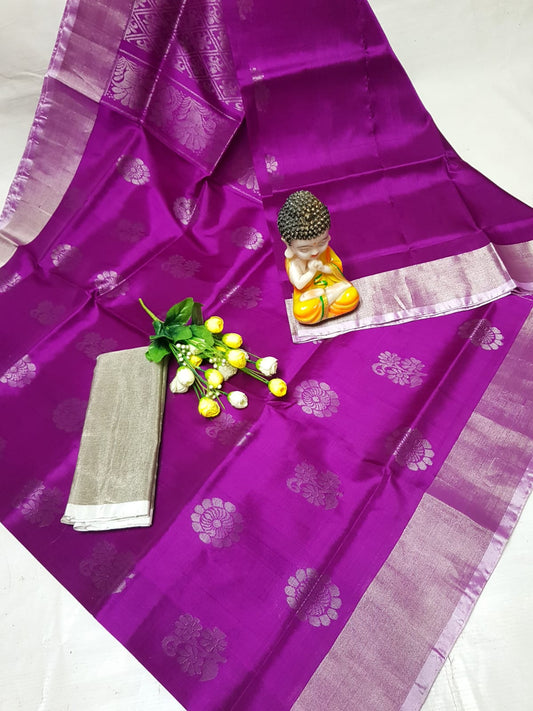 Purple pure handloom Uppada silk sarees