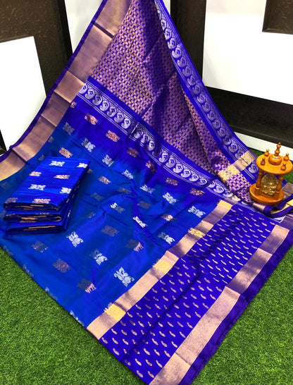 Uppada silk sarees with jamdani butta