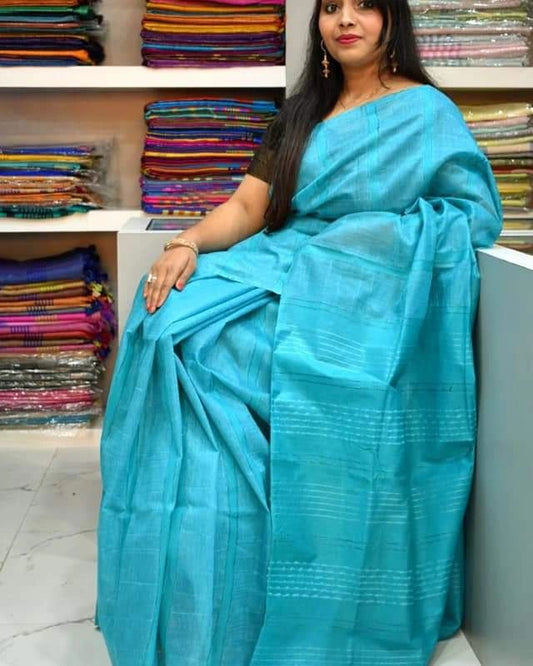 Sky blue kota viscose sarees