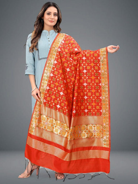 Red Navaratri Patola Dupatta