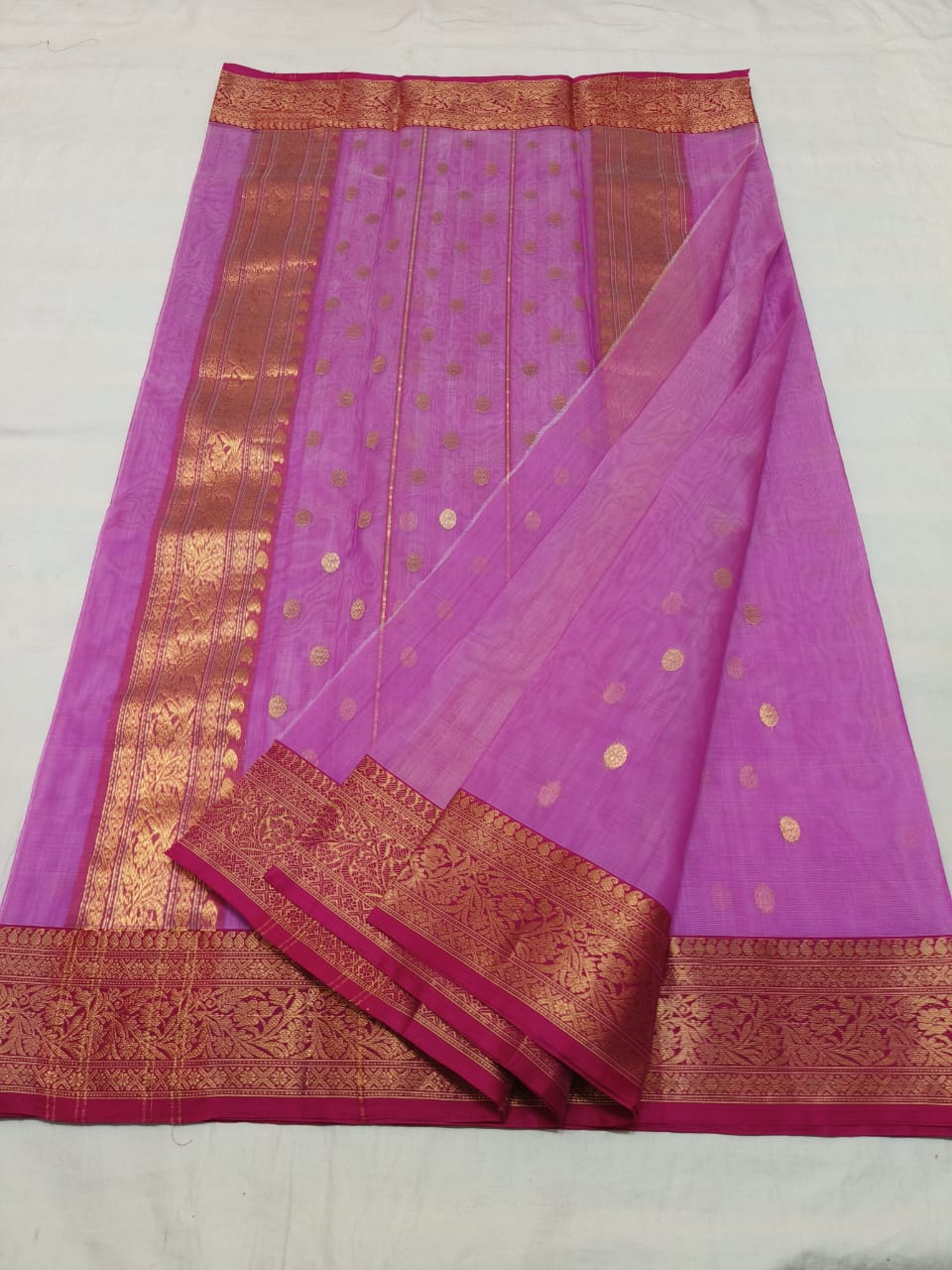 Pink chanderi katan silk sarees