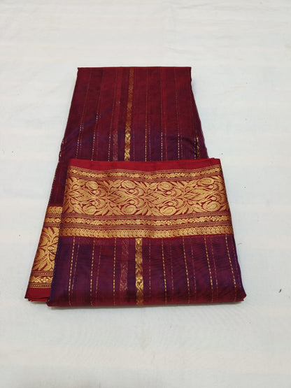 Burgundy chanderi katan silk sarees