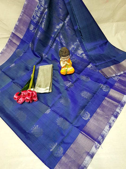 Light blue handloom Uppada silk sarees