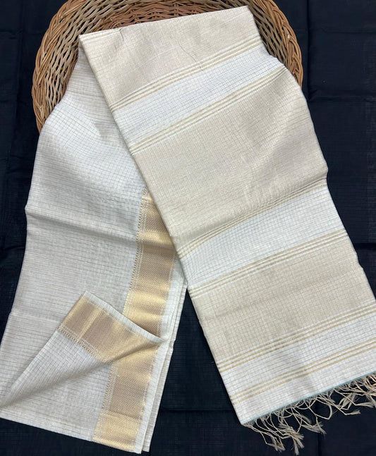 Cream Maheshwari sarees