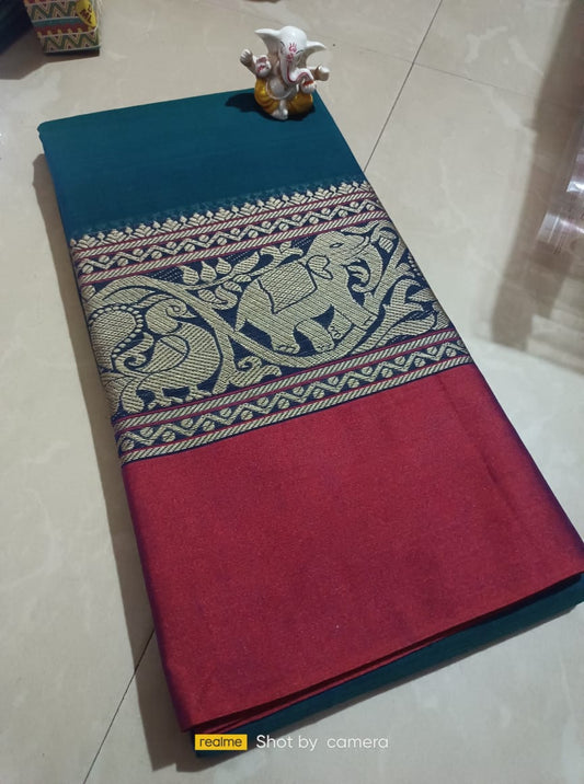 Blue Narayanpet Cotton  sarees