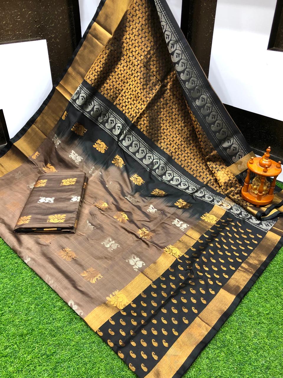 Uppada silk sarees with jamdani butta